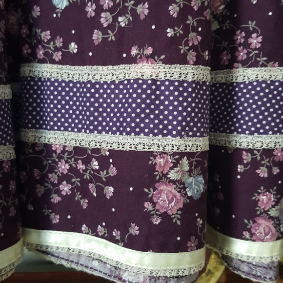 Vintage 1970's Purple Gunne Sax Prairie Dress by Jessica McClintock - Picture 2 of 14